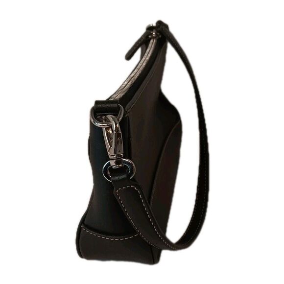 Vintage Coach Small Mini Handbag Purse Black  Leather Hampton 7785 - Picture 2 of 11